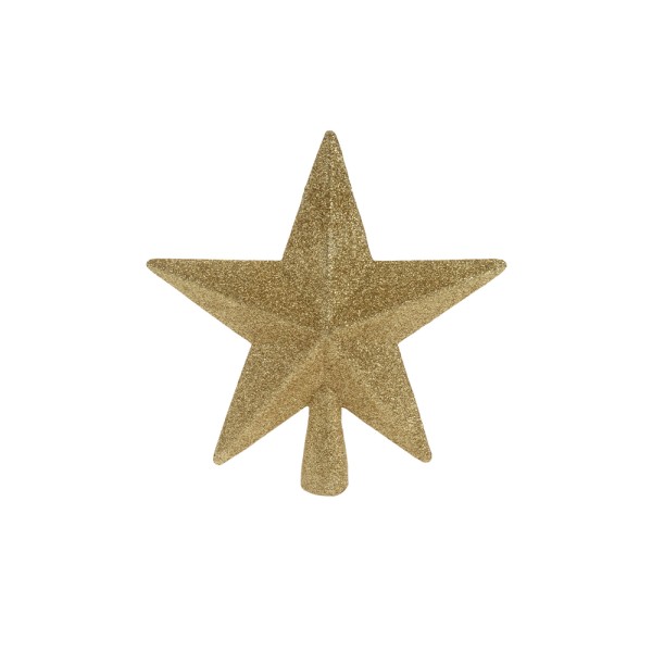 HARD GOODS TREETOP STAR GOLD GLITTER