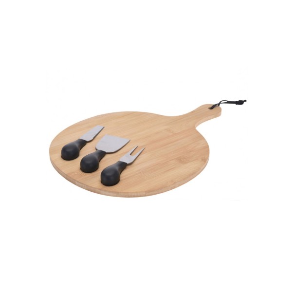 HARD GOODS BAMBOO SERVING CHEESE SET W TOOLS