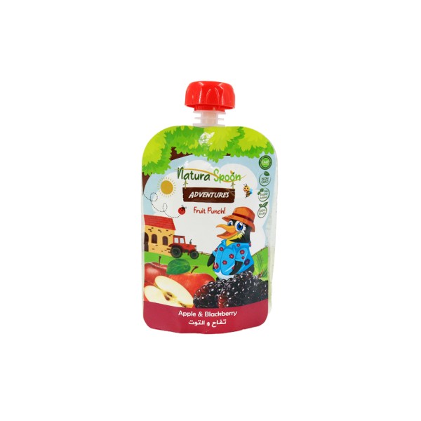 NATURASPOON POUCH APPLE + BLACKBERRY  