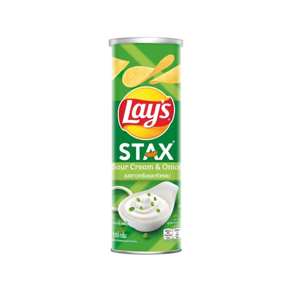 LAYS STAX SOUR CREAM ONION POTATO CHIPS