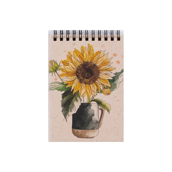 BTDT HARD COVER TOP SPIRAL SUNFLOWERS PAD