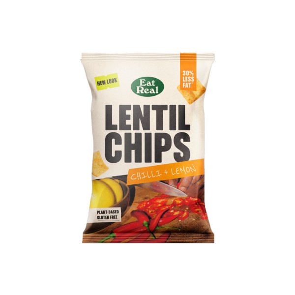 EAT REAL LENTIL CHILLI AND LEMON CHIPS 