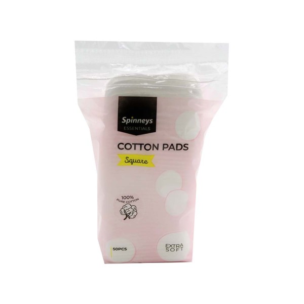 SPINNEYS ESSENTIALS COTTON PADS SQUARE LARGE 