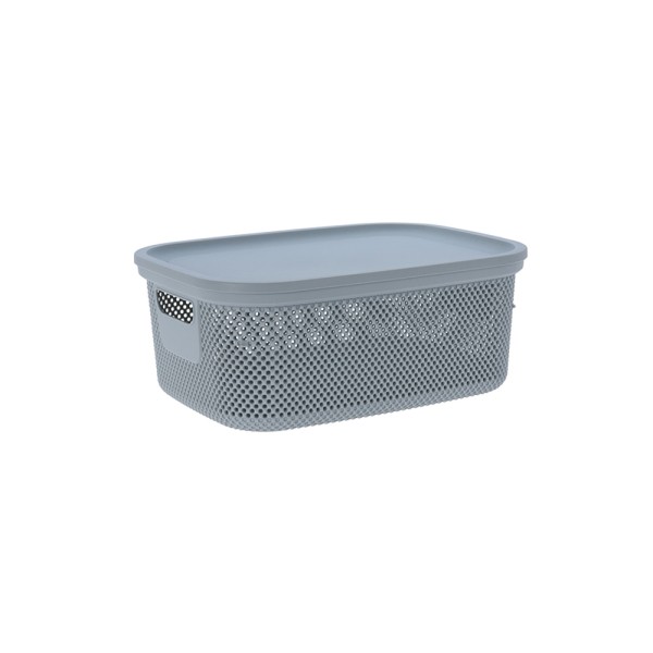 KOOPM STORAGE BOX WITH LID 12L 4ASS
