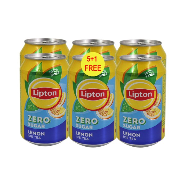 LIPTON ICE TEA LEMON ZERO CAN 5+1 FREE