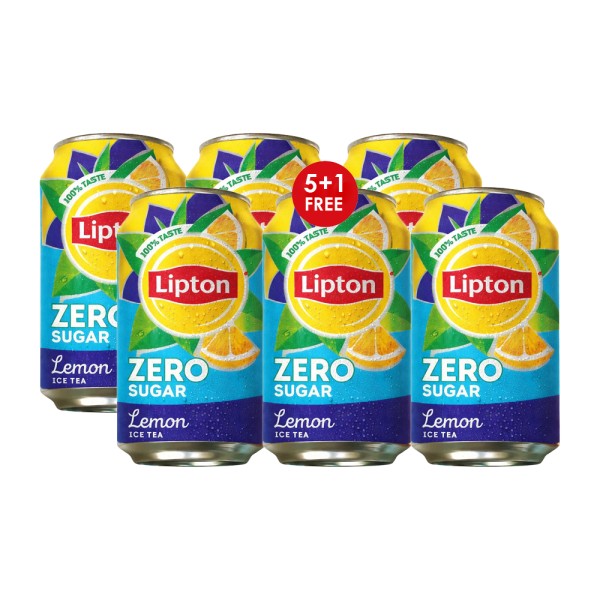 LIPTON ICE TEA LEMON ZERO CAN 5+1 FREE