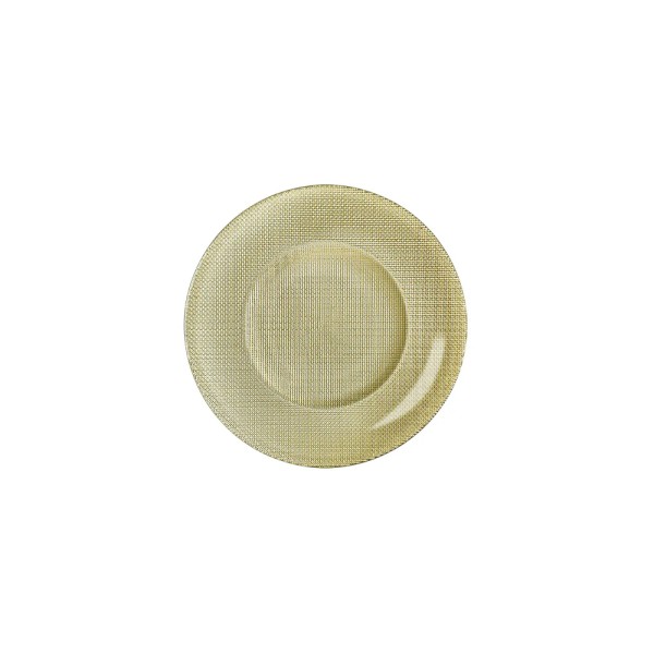 BORMIOLI GLASS CHARGER PLATE GOLD