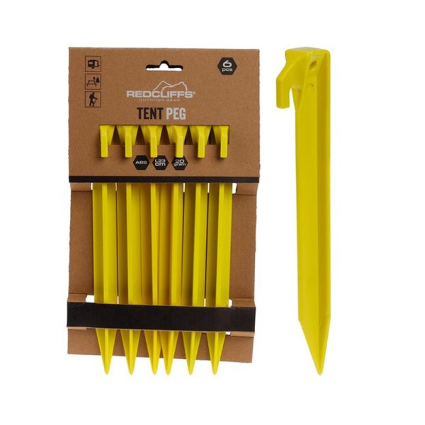 REDLIFFS TENT PEGS ABS YELLOW 23CM