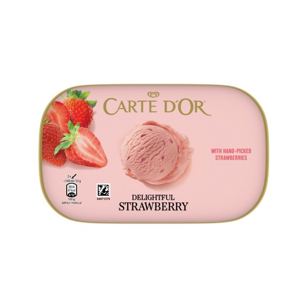 CARTE D'OR BAC STRAWBERRY ICE CREAM