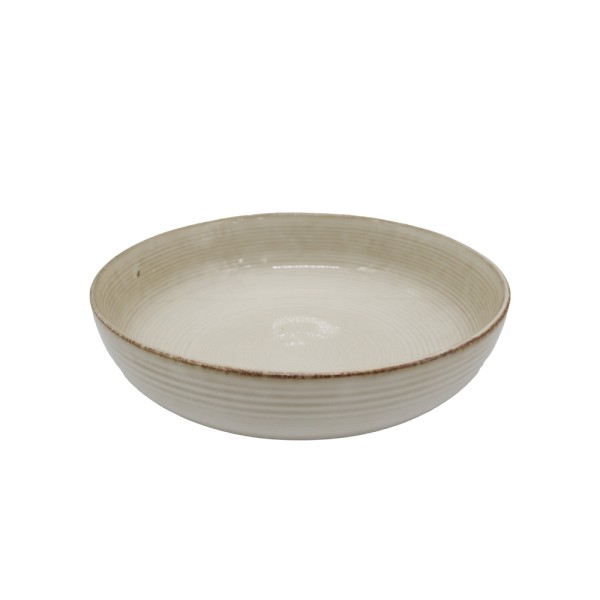 AYL.GOODS BEGIE CERAMIC DEEP PLATE