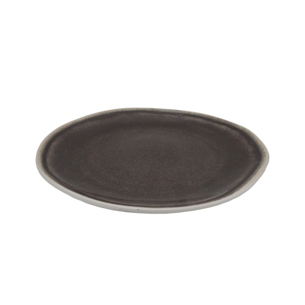 AYL.GOODS BROWN D.CERAMIC SERVING PLATE 