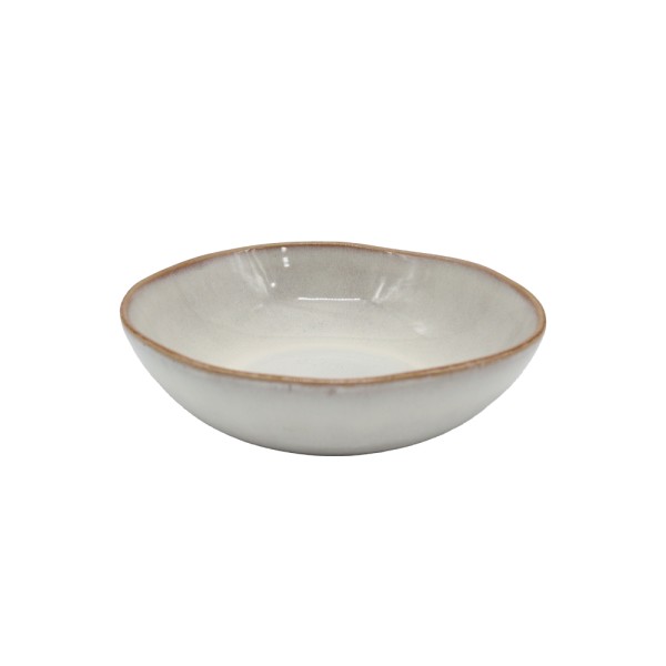 AYL.GOODS WHITE D. CERAMIC DEEP PLATE W. RIM