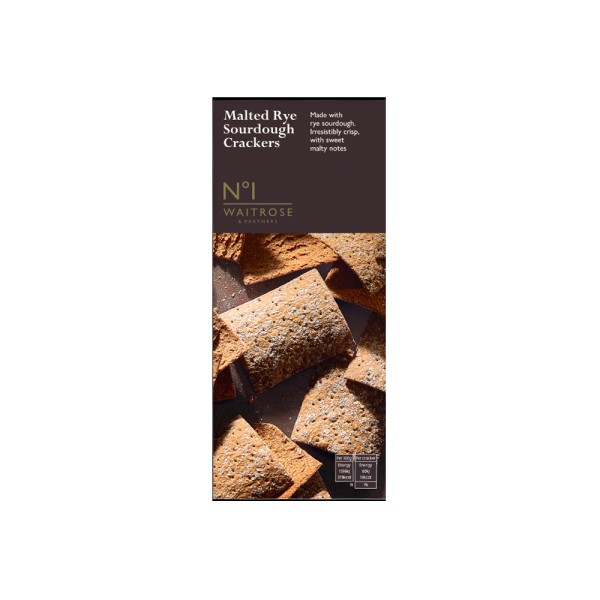WAITROSE NO.1 MALTED RYE SOURDOUGH CRACKERS 