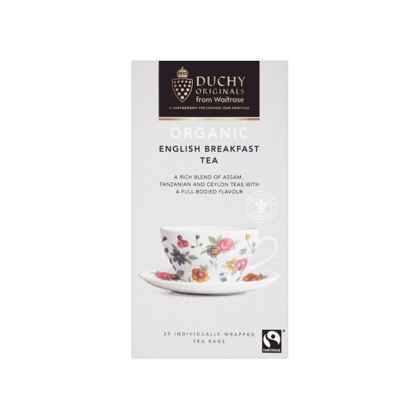 WAITROSE DUCHY ORGANIC ENGLISH BREAKFAST TEA BAGS