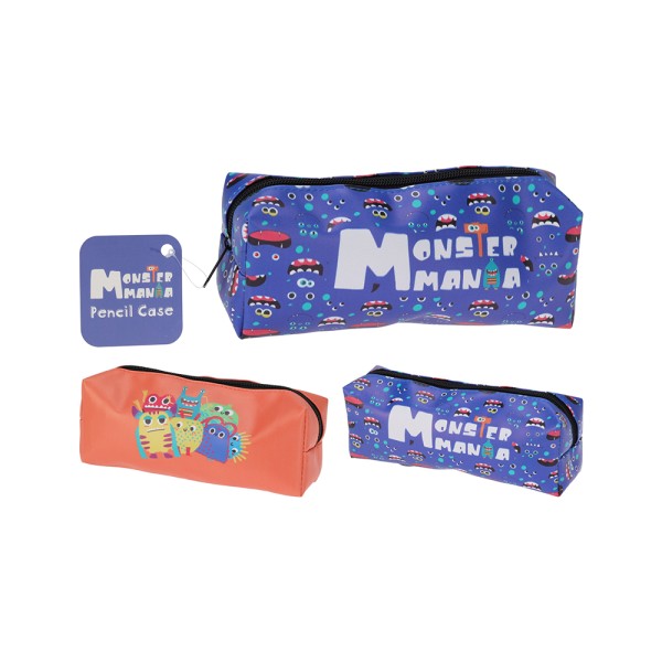 PENCIL CASE MONSTER MANIA ASSORTED