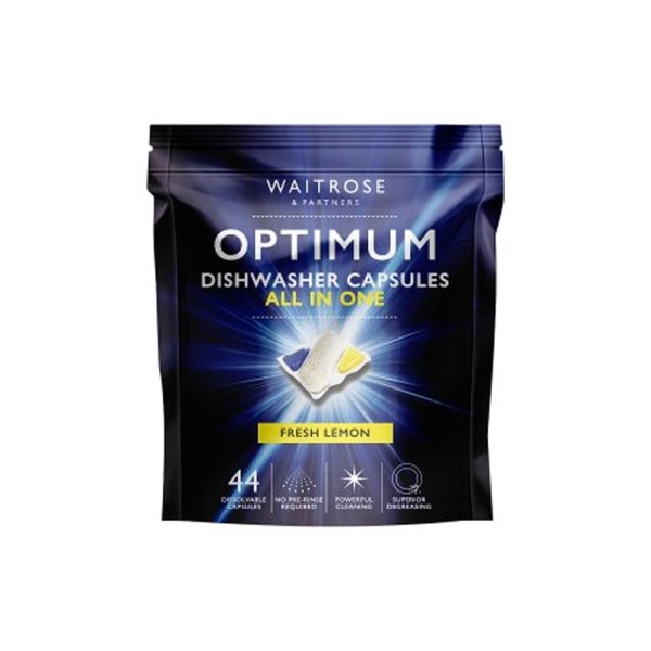 WAITROSE OPTIMUM DISHWASHER CAPSULES LEMON