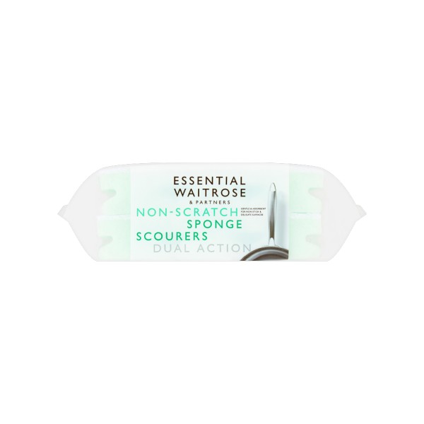 WAITROSE NON SCRATCH SPONGE SCOURERS
