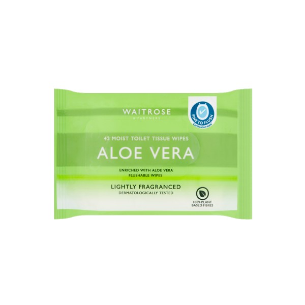 WAITROSE ALOE VERA MOIST TOILET TISSUE WIPES
