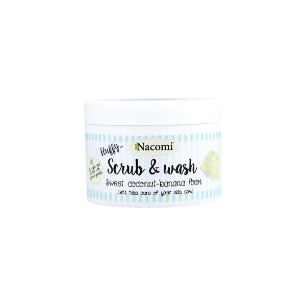 NACOMI FLUFFY SCRUB AND WASH SWEET COCONUT BANANA FOAM