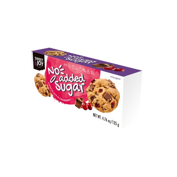 SWEET+JOY COOKIES CHOCOLATE+CRANBERRY NO ADDED SUGAR