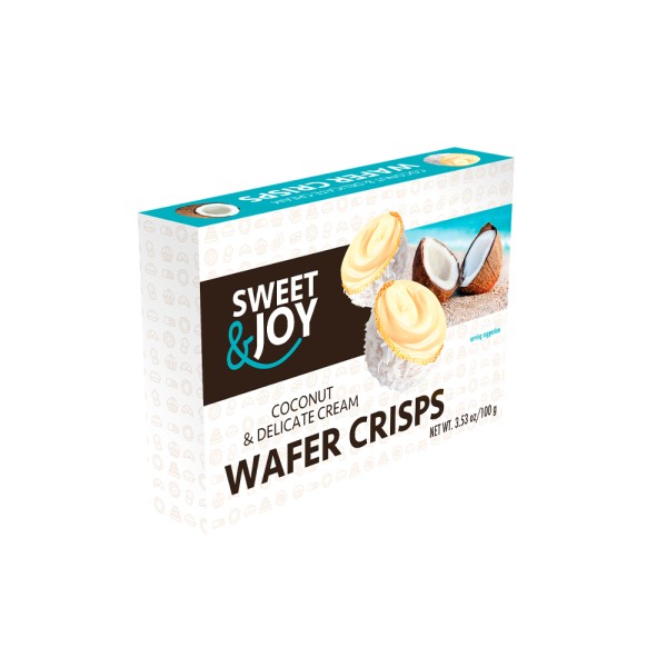 SWEET+JOY COCONUT AND DELICATE CREAM WAFER CRISPS