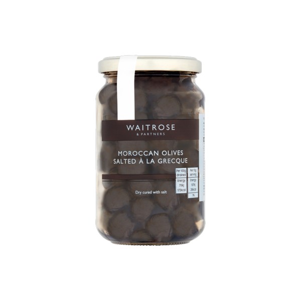 WAITROSE MOROCCAN OLIVES SALTED A LA GRECQUE
