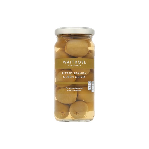 WAITROSE PITTED SPANISH QUEEN OLIVES