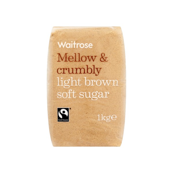 WAITROSE MELLOW AND CRUMBLY LIGHT BROWN SOFT SUGAR