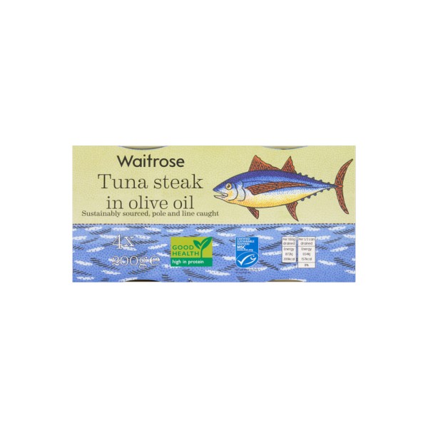 WAITROSE TUNA STEAK IN OLIVE OIL