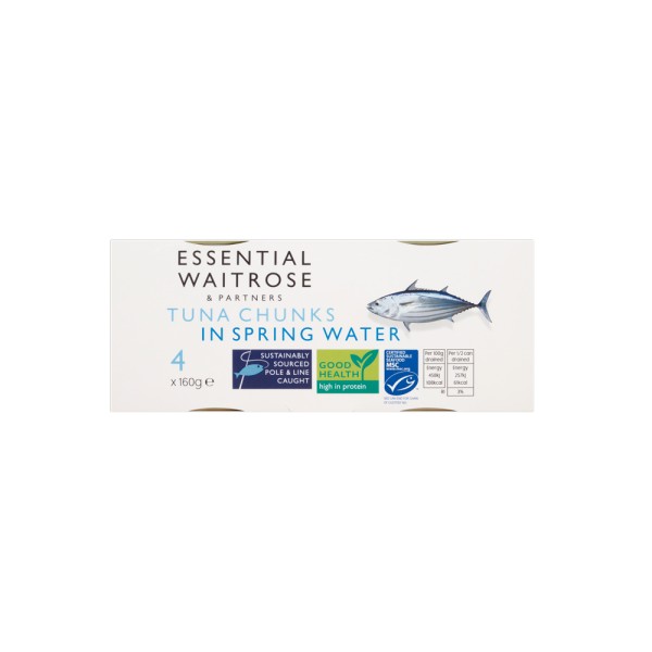 WAITROSE TUNA CHUNKS IN SPRING WATER 