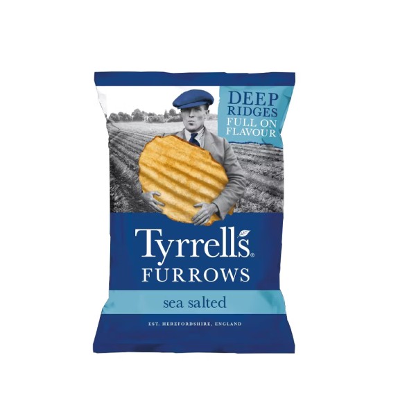 TYRRELLS SEA SALT FURROWS CHIPS