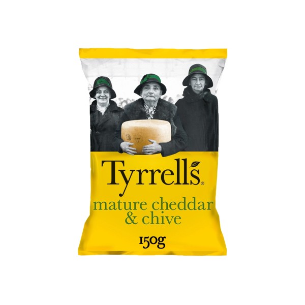 TYRRELLS MATURE CHEDDA AND CHIVE CHIPS