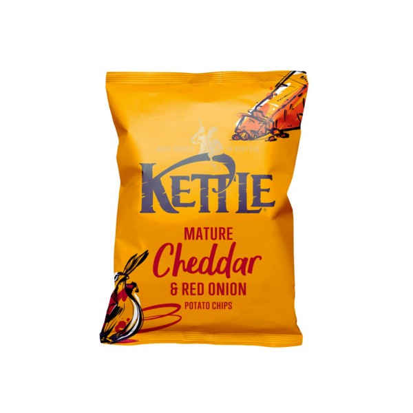 KETTLE MATURE CHEDDAR AND RED ONION CHIPS