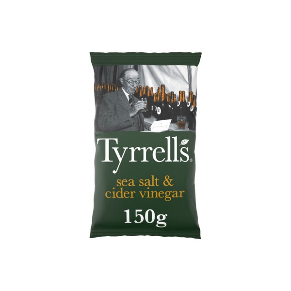 TYRRELLS SEA SALT AND CIDER VINEGAR CHIPS