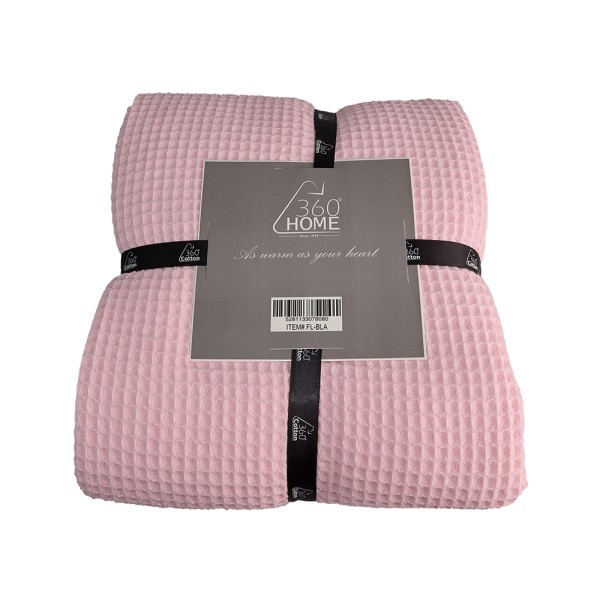 360 SUMMER BLANKET SINLGE 165X225CM PINK
