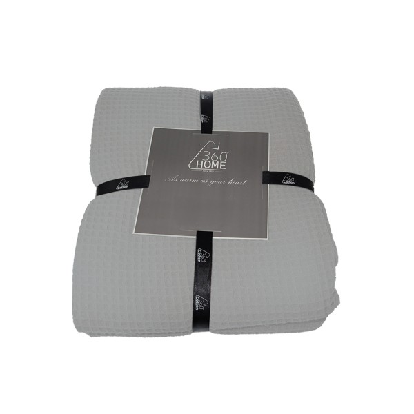 360 SUMMER BLANKET SINLGE 165X225CM LIGHT GREY