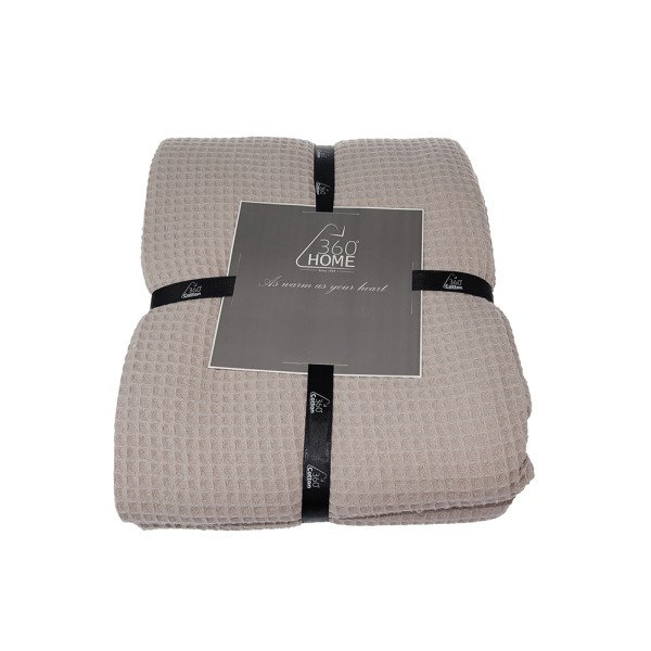 360 SUMMER BLANKET DOUBLE 215X235CM BEIGE