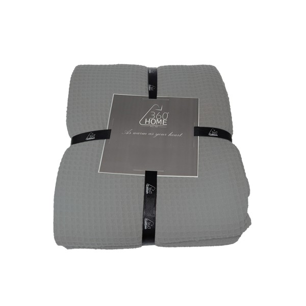 360 SUMMER BLANKET DOUBLE 215X235CM GREY