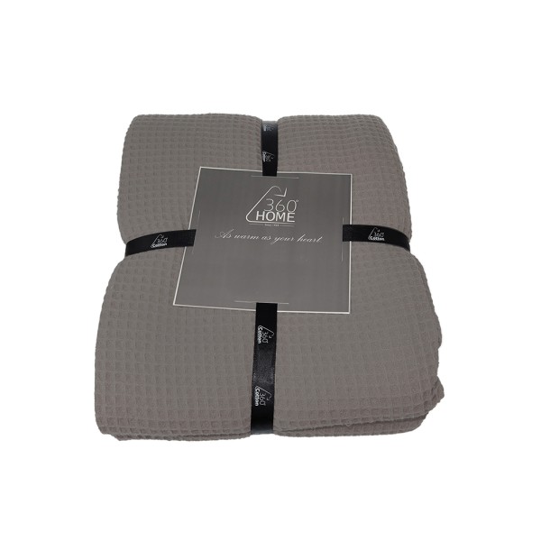 360 SUMMER BLANKET DOUBLE 215X235CM ANTRACITE