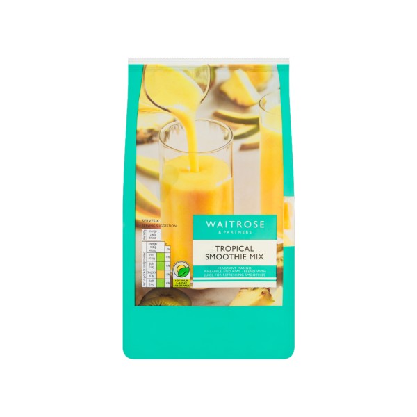 WAITROSE TROPICAL FRUIT MIX WITH MANGO PINEAPPLE AND KIWI