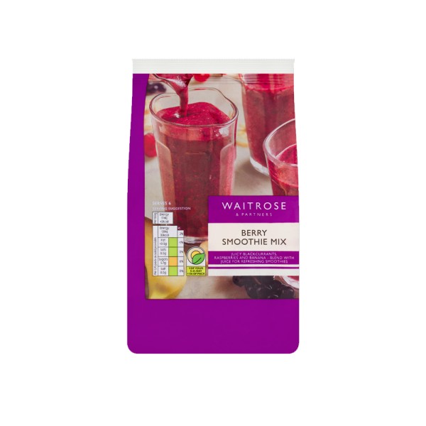WAITROSE BERRY SMOOTHIE MIX WITH BLACKCURRANTS RASPBERRIES 