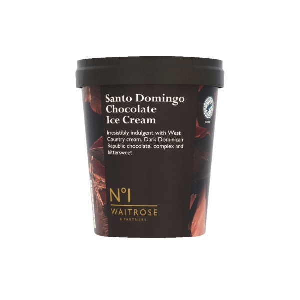 WAITROSE SANTO DOMINGO CHOCOLATE ICE CREAM
