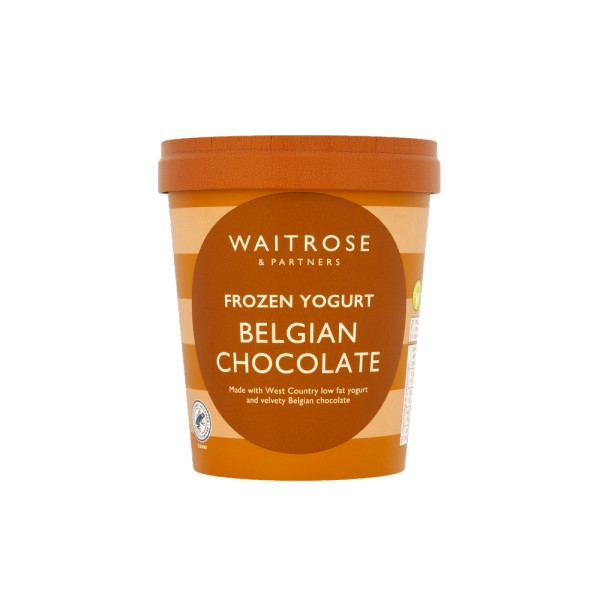 WAITROSE FROZEN YOGURT BELGIAN CHOCOLATE