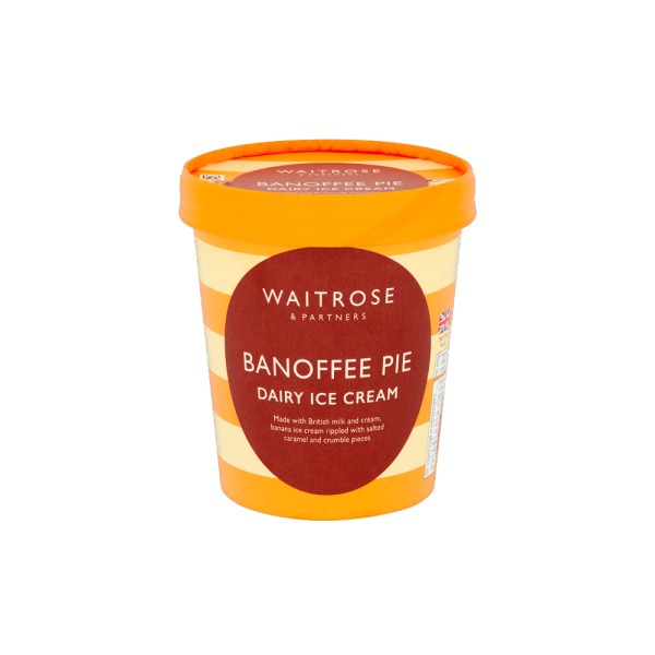WAITROSE BANOFFEE PIE DAIRY ICE CREAM 