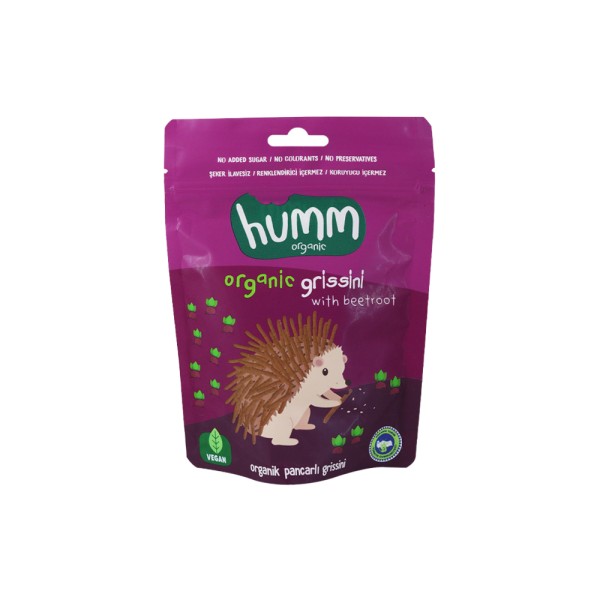 HUMM ORGANIC ORGANIC CRUNCHY BREADSTICKS WITH BEETROOT