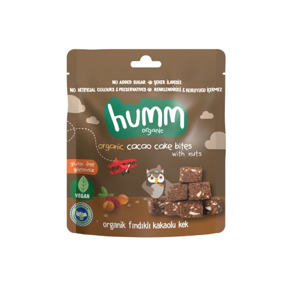 HUMM ORGANIC ORGANIC SOFT BITES WITH CACAO AND NUTS 