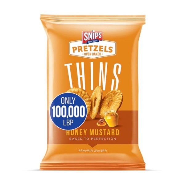 SNIPS PRETZELS THINS HONEY MUSTARD 
