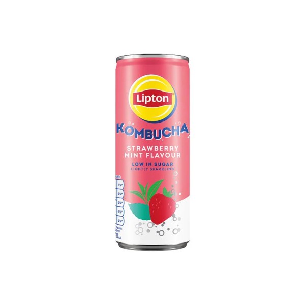 LIPTON KOMBUCHA STRAWBERRY MINT LIGHTLY SPARKLING