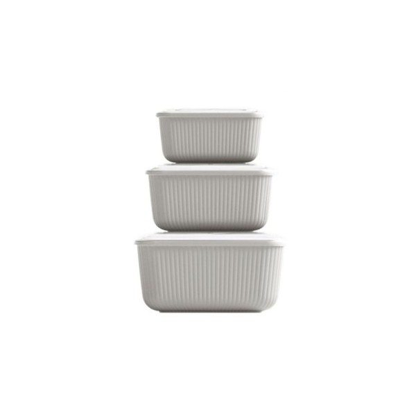 DUNYA PLASTIC RECT. FOOD STORAGE SET MIX COLOR 600 +1100