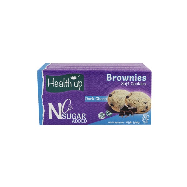HEALTH UP BROWNIES DARK CHOCO COOKIES NO ADDED SUGAR 